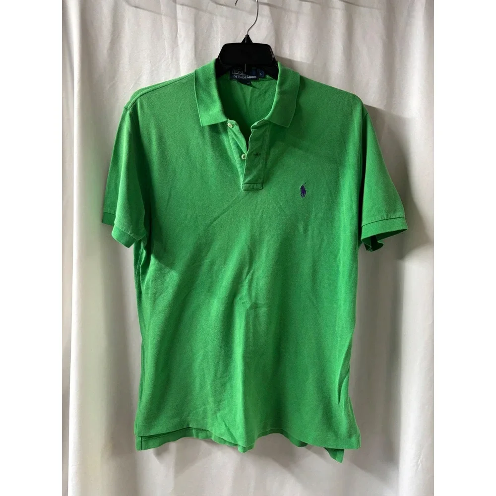 Ralph Lauren Men's Green‎ Short Sleeved Polo Size L